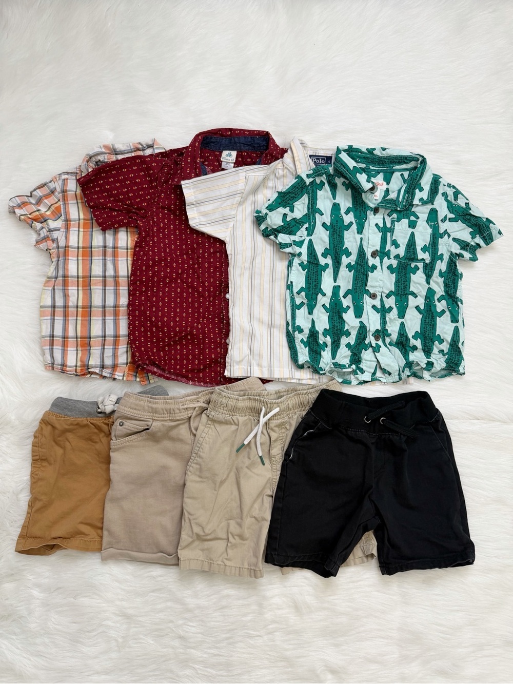 Boys Toddler Size 4T/5T BUNDLE (8) Summer Shirt & Pants Set